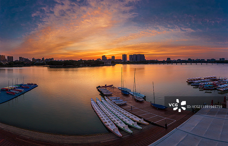日落百家湖1912图片素材