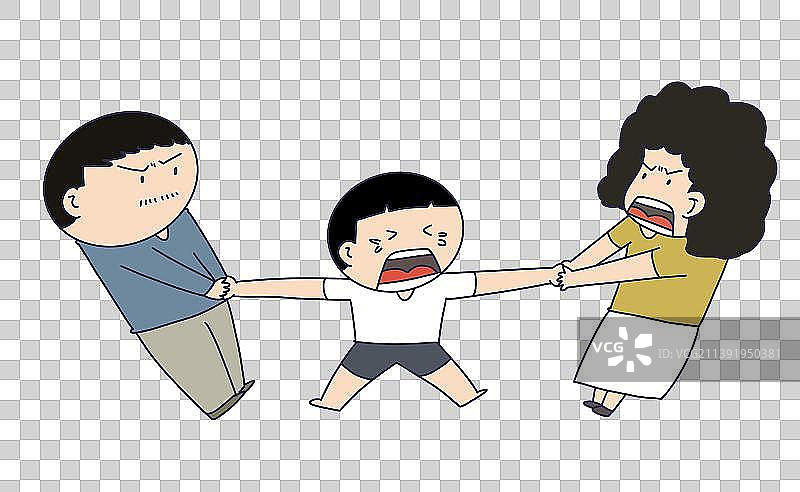 元素：争夺抚养权的父母图片素材