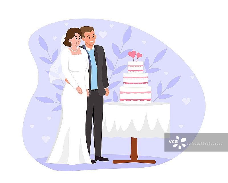 一对新婚夫妇图片素材