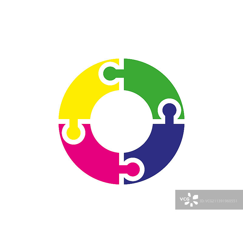 圆形拼图图标图片素材