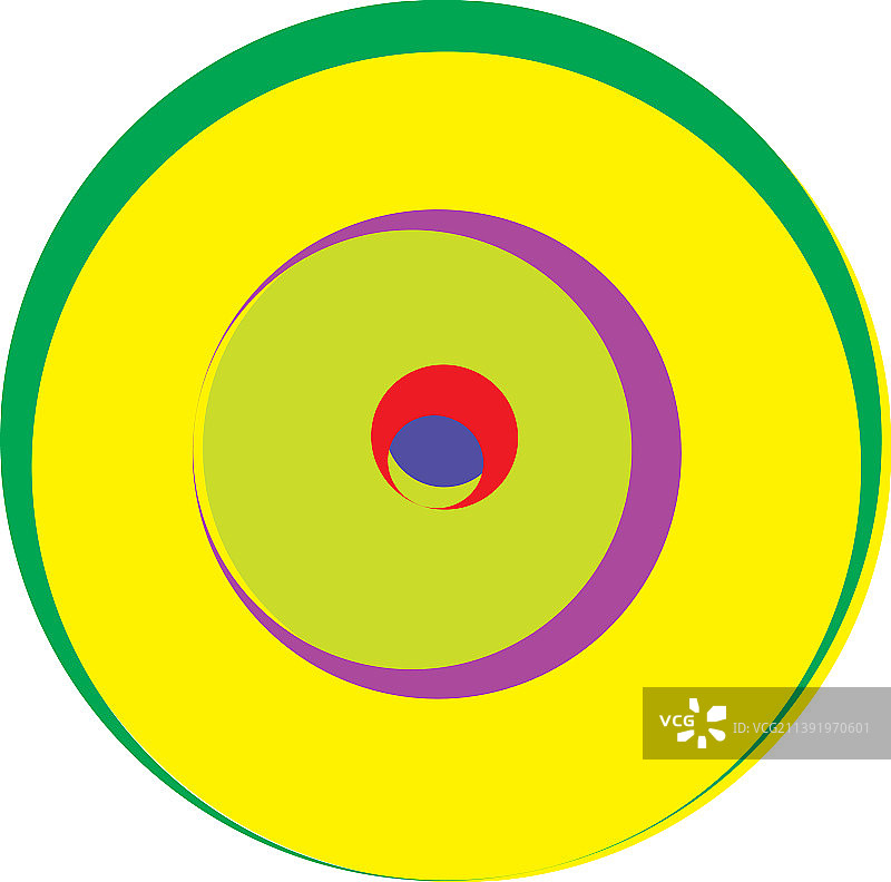 随机彩色同心圆环图片素材