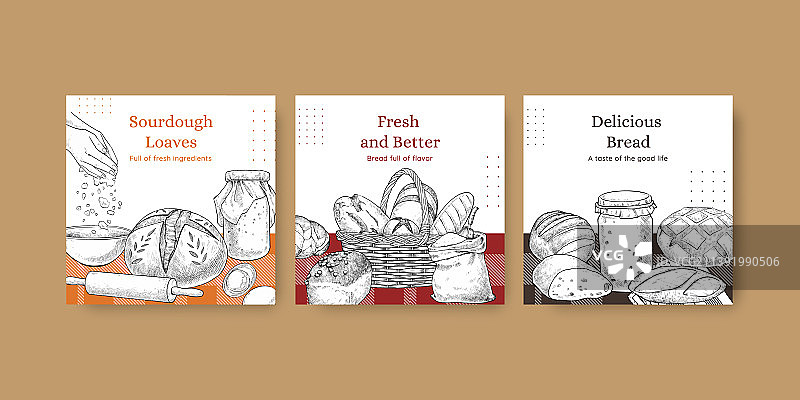 酸面包概念草图banner模板图片素材