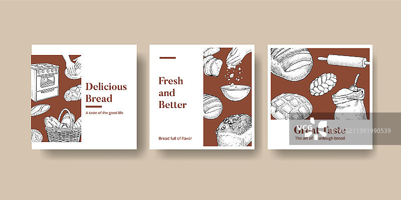 酸面包概念草图banner模板图片素材