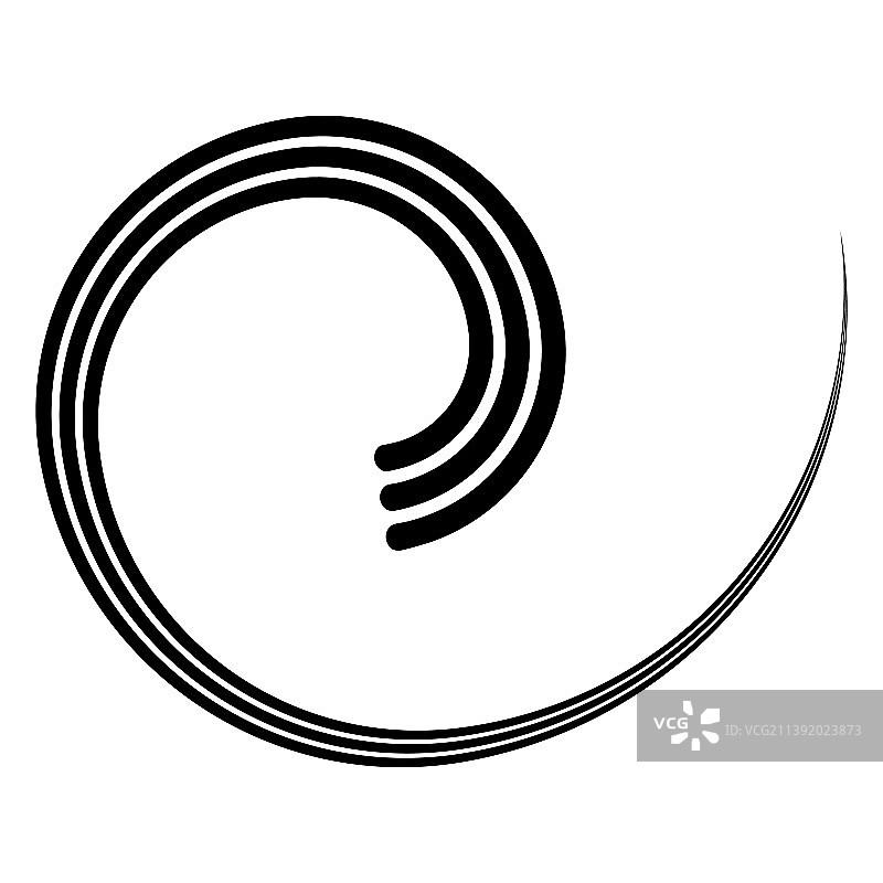 三重圆形螺旋标志模板图片素材