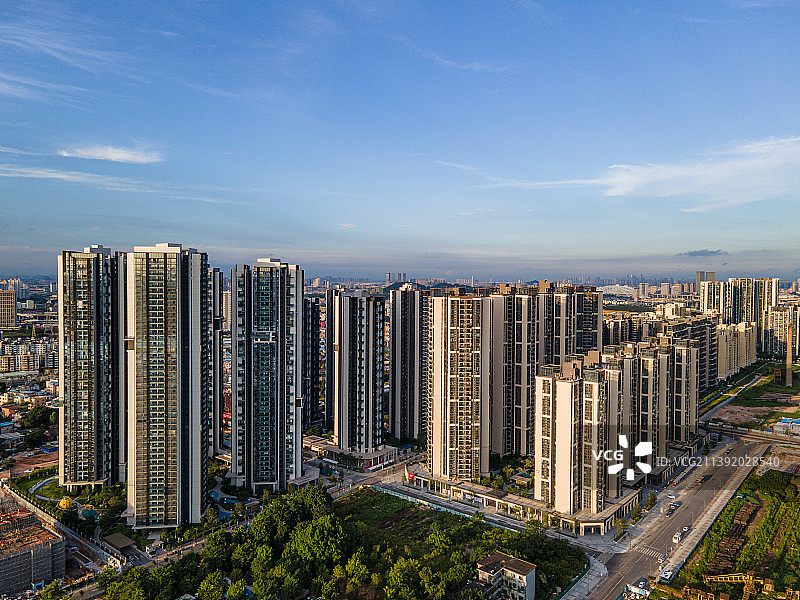 密集的城市商品房，商业楼盘，商业住宅图片素材