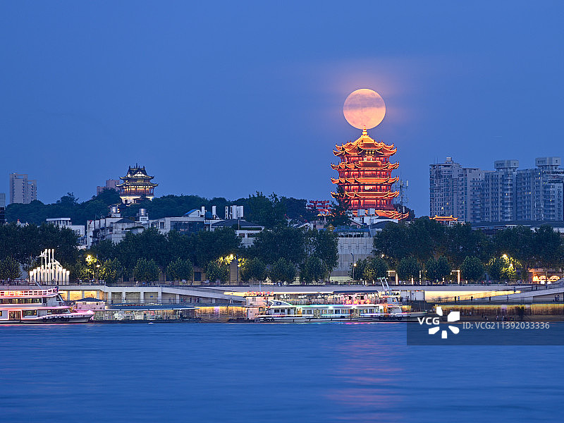 黄鹤楼月升 220713 146 图库 SJZG1图片素材