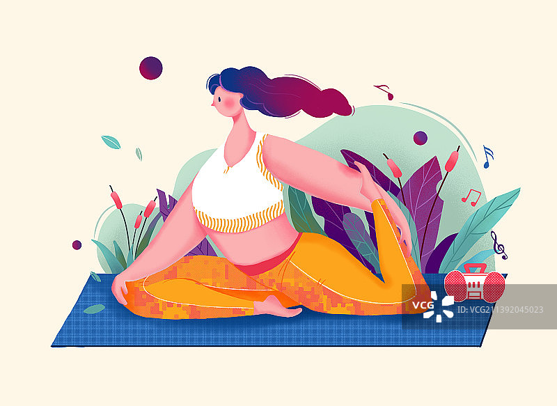 户外瑜伽图片素材