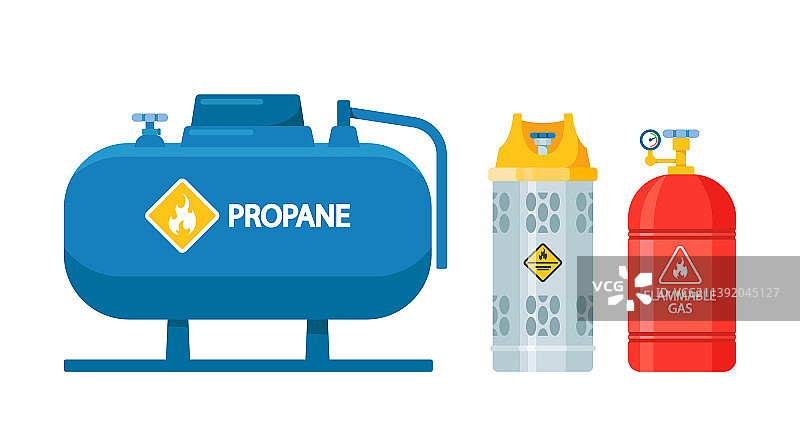 液化石油气钢瓶图标合集图片素材