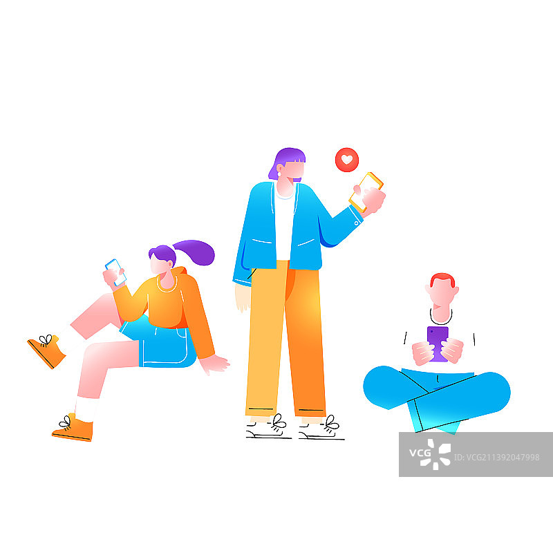 卡通双十一双十二购物节消费网购招聘送礼互联网元宇宙邀请好友招商电商促销科技概念渐变矢量插画图片素材