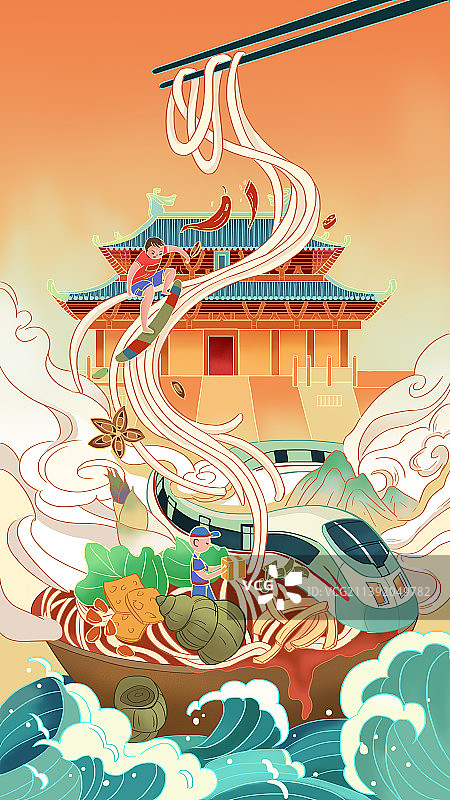 螺蛳粉广告图片素材