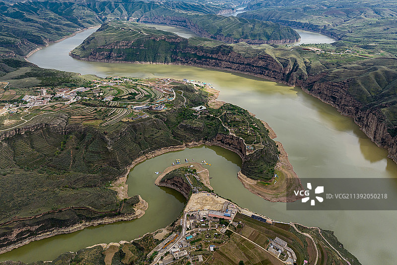 夏季，黄河老牛湾图片素材
