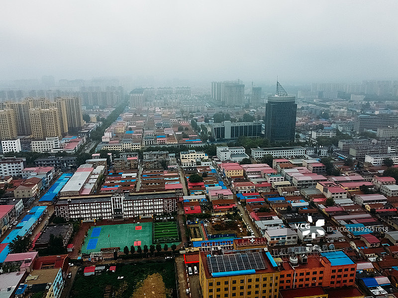 霸州市 益津中路 建设西道 航拍 城市图片素材