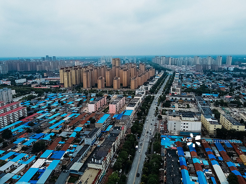 河间市 新华北大街 曙光中路 瀛海公园 航拍 城市图片素材