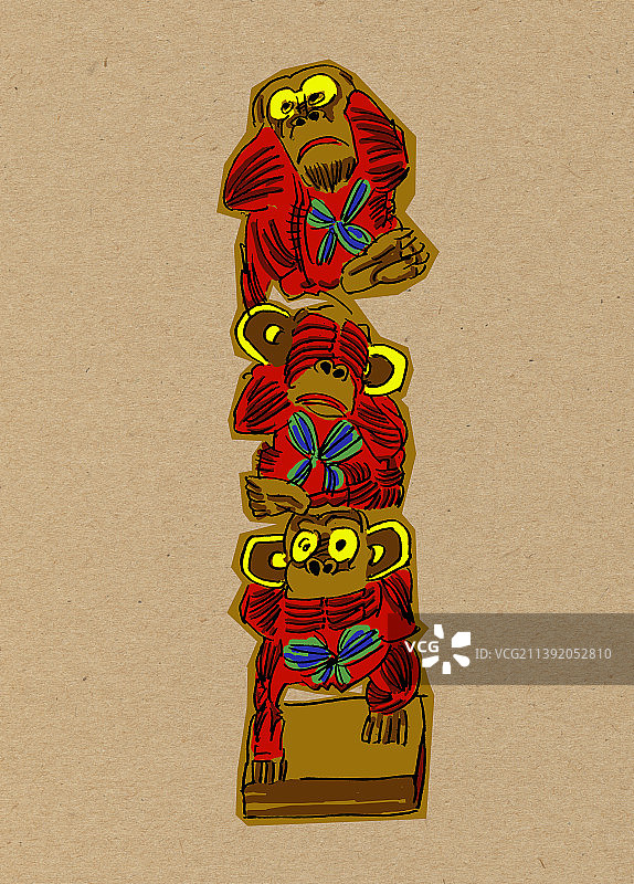 三不猴图片素材