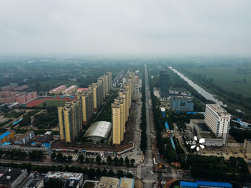 武强县 滏阳河 滏西路 吉祥文化公园 航拍图片素材