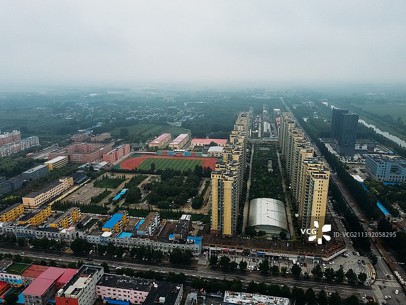 武强县 滏阳河 滏西路 吉祥文化公园 航拍图片素材