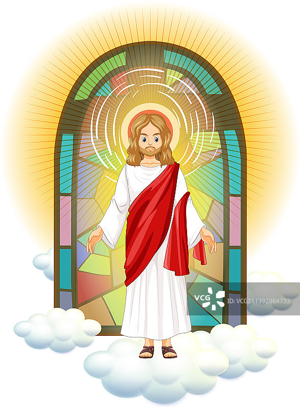 卡通风格的耶稣基督图片素材