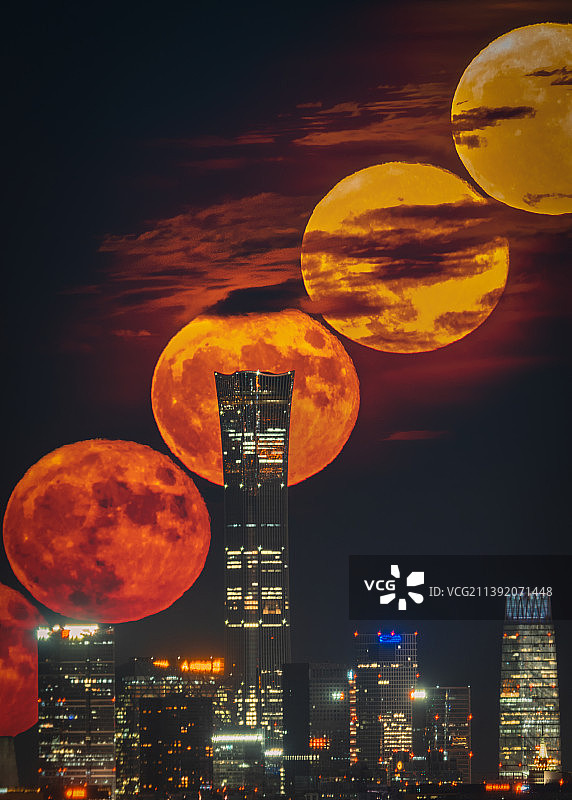 北京北京中信大厦城市风光夜景图片素材