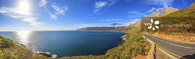 南非开普敦好望角沿海公路全景图片素材