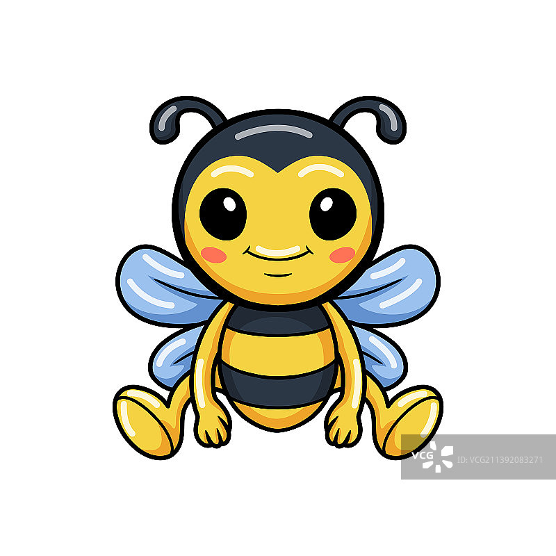 可爱的小蜜蜂卡通形象图片素材