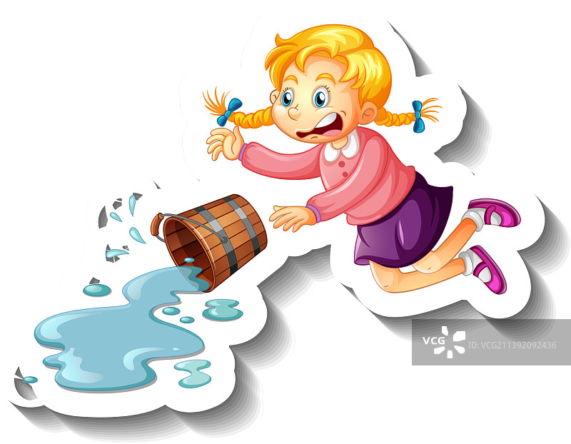 女孩倒水图片素材