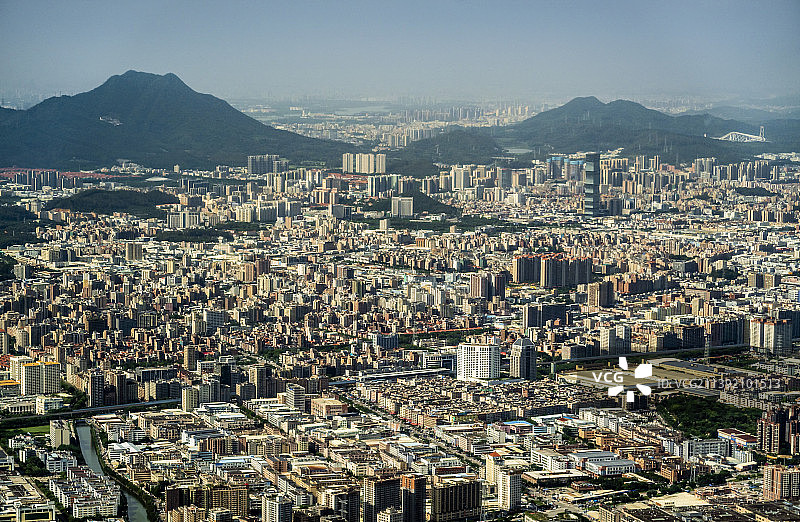 东莞市长安镇航拍图片素材