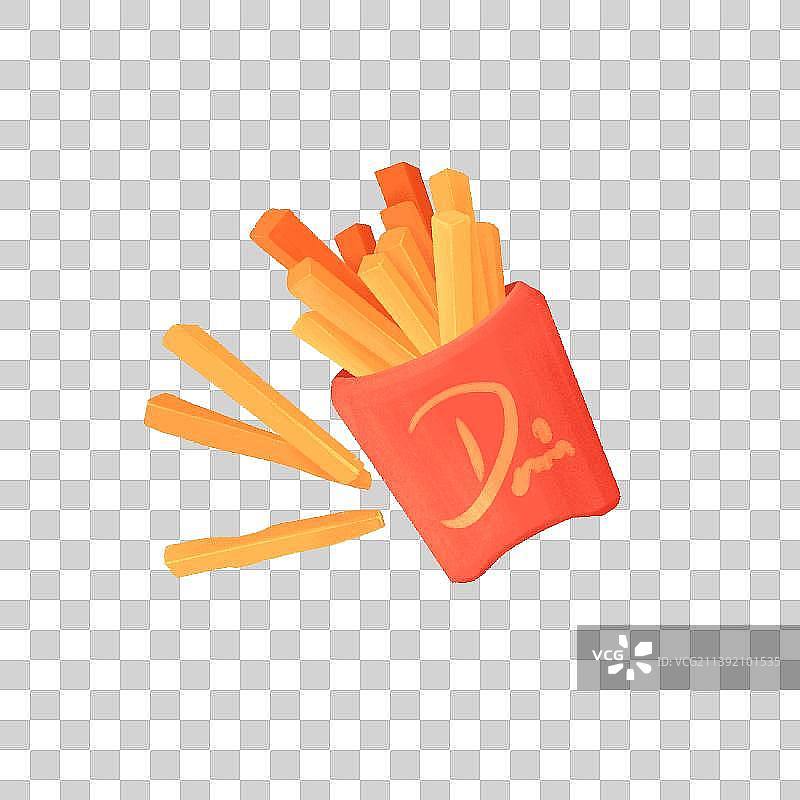食物薯条插画图片素材