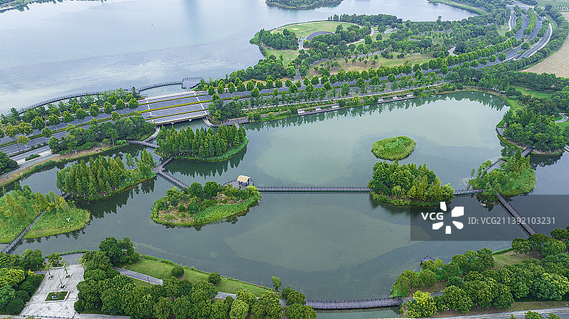 浙江桐乡凤凰湖湿地公园图片素材
