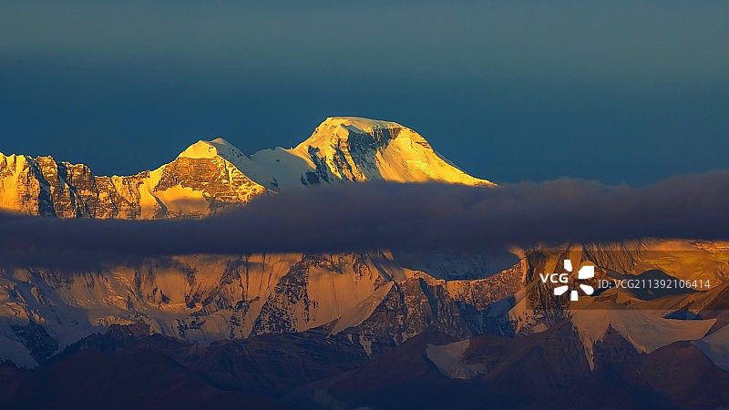 《流金一刻》-世界第六高峰卓奥友峰图片素材