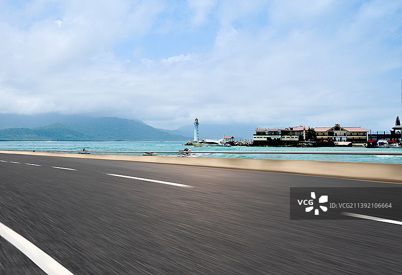 海南 分界洲岛 沿海公路 高架桥 高速公路图片素材