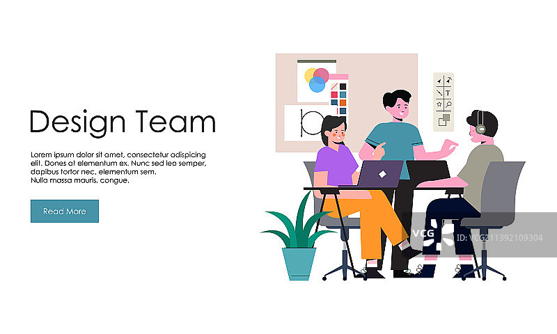 网页设计工作室或团队工作图片素材