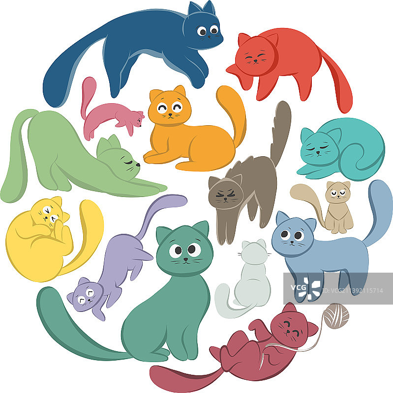 可爱卡通猫图片素材