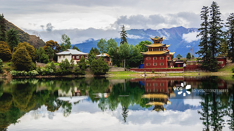 措卡寺.措卡湖图片素材