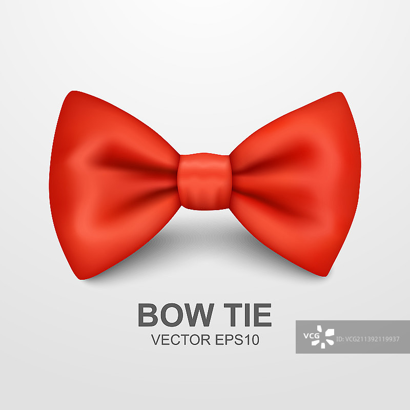 3D逼真红色领结图标特写图片素材