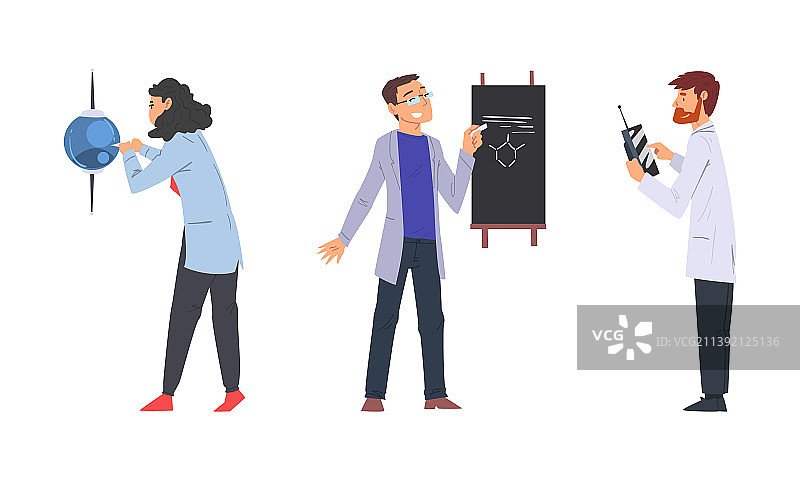 科学家进行科学实验图片素材