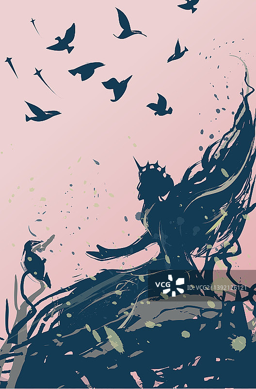 中国风黄道十二星座系列插画图片素材