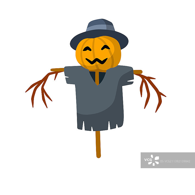 南瓜头的稻草人图片素材