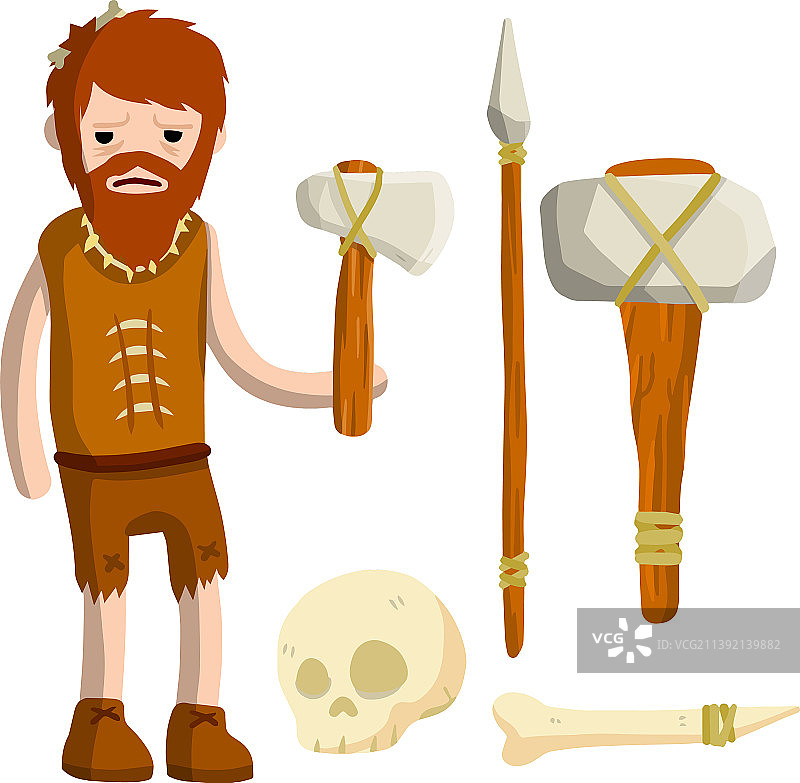 原始穴居人史前猎人图片素材