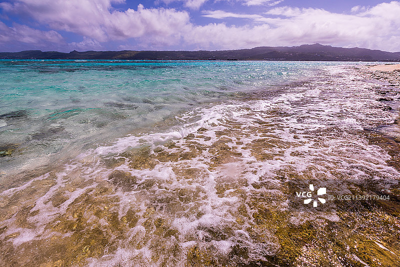 塞班岛军舰岛的海水透明图片素材