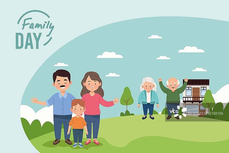 家庭日海报图片素材