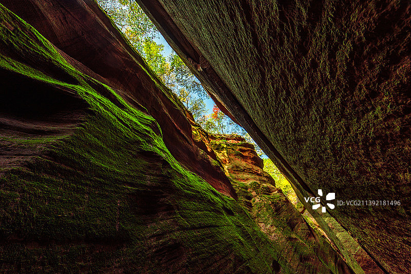 延安甘泉大峡谷一线天图片素材