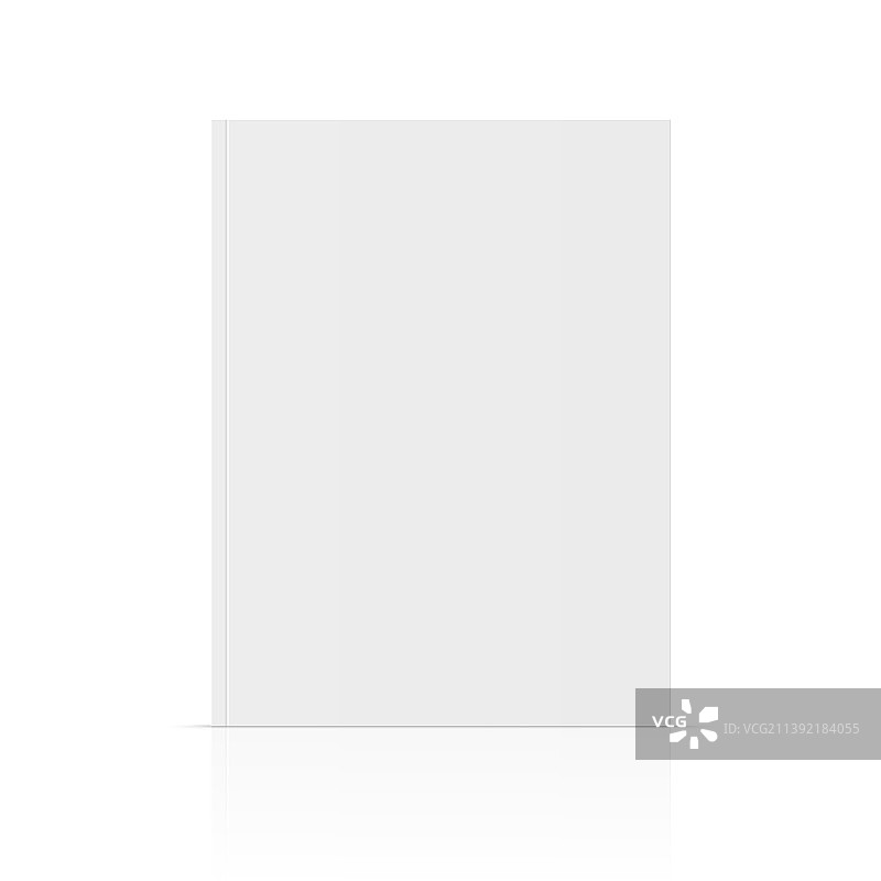 白色逼真3D杂志样机图片素材