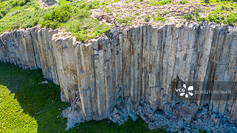 青岛即墨马山石林柱状节理图片素材