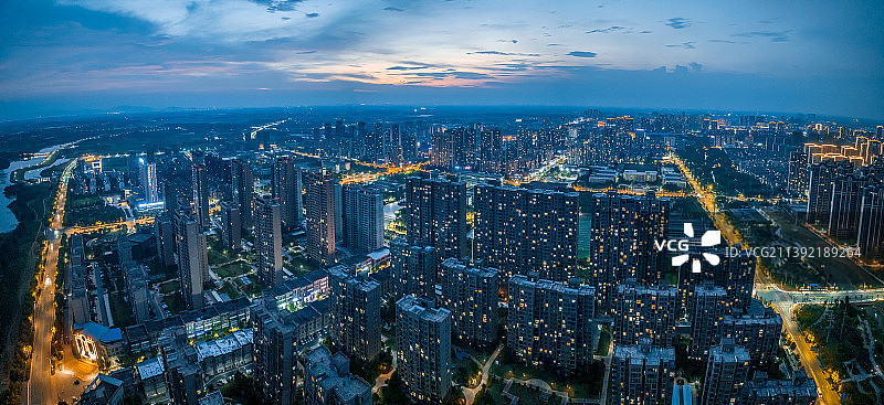 湾沚区晚霞图片素材