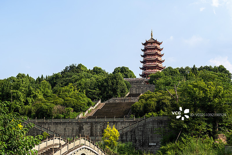 四川罗江古塔图片素材