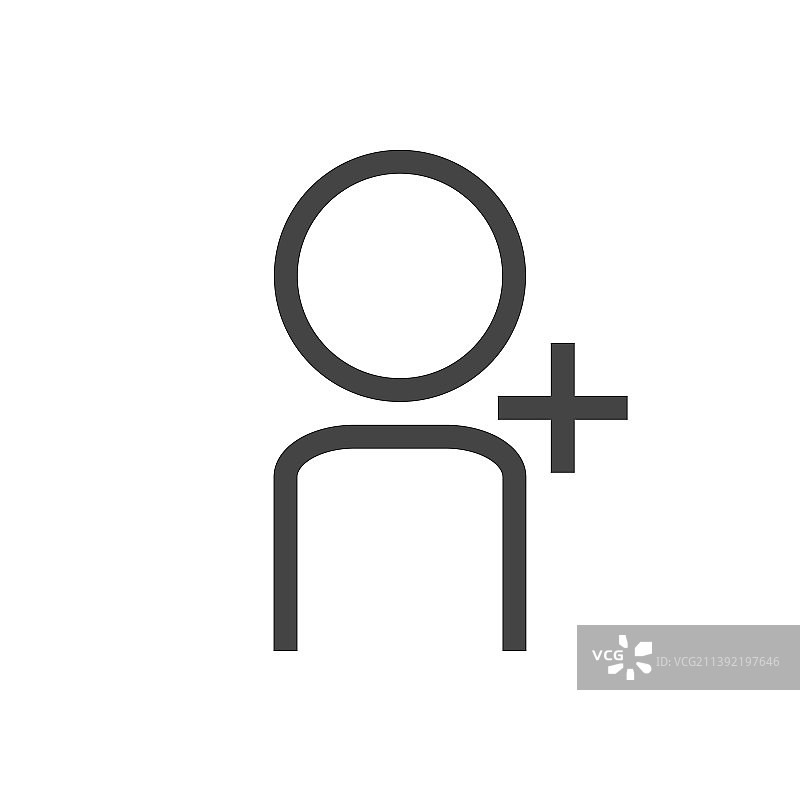 白色孤立背景图层上添加用户图标图片素材