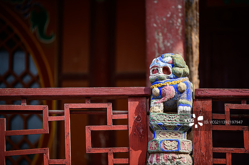 甘肃省张掖市4A级景区大佛寺，供奉释迦牟尼涅槃像，又名“卧佛寺”图片素材