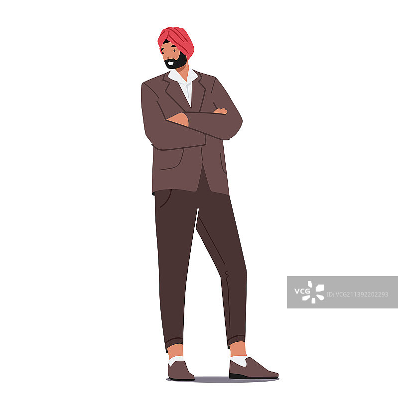 单身印度或巴基斯坦男商人图片素材