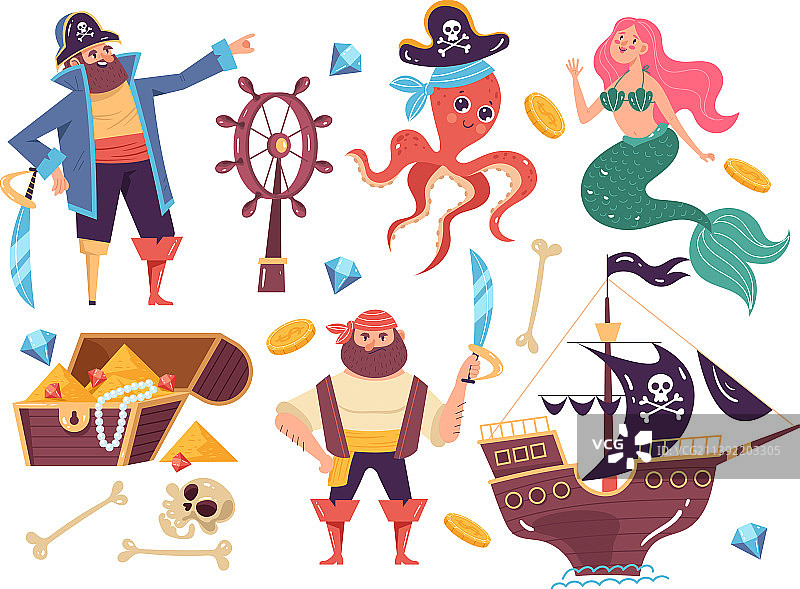 海盗探险角色概念图片素材