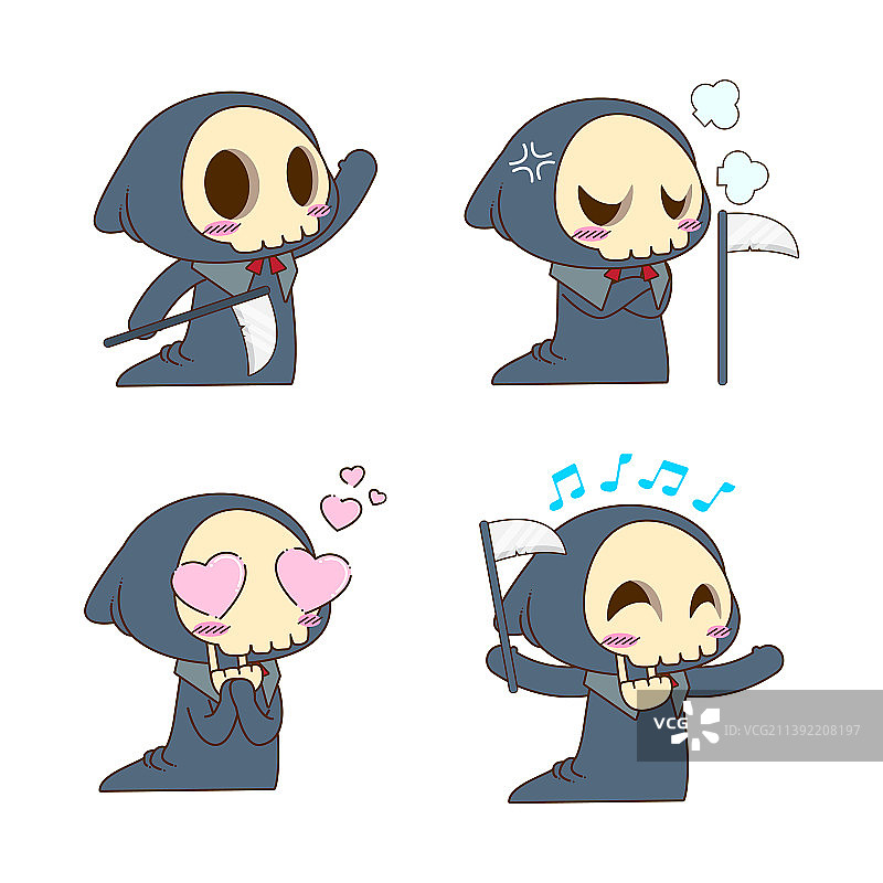可爱的死神卡通形象图片素材